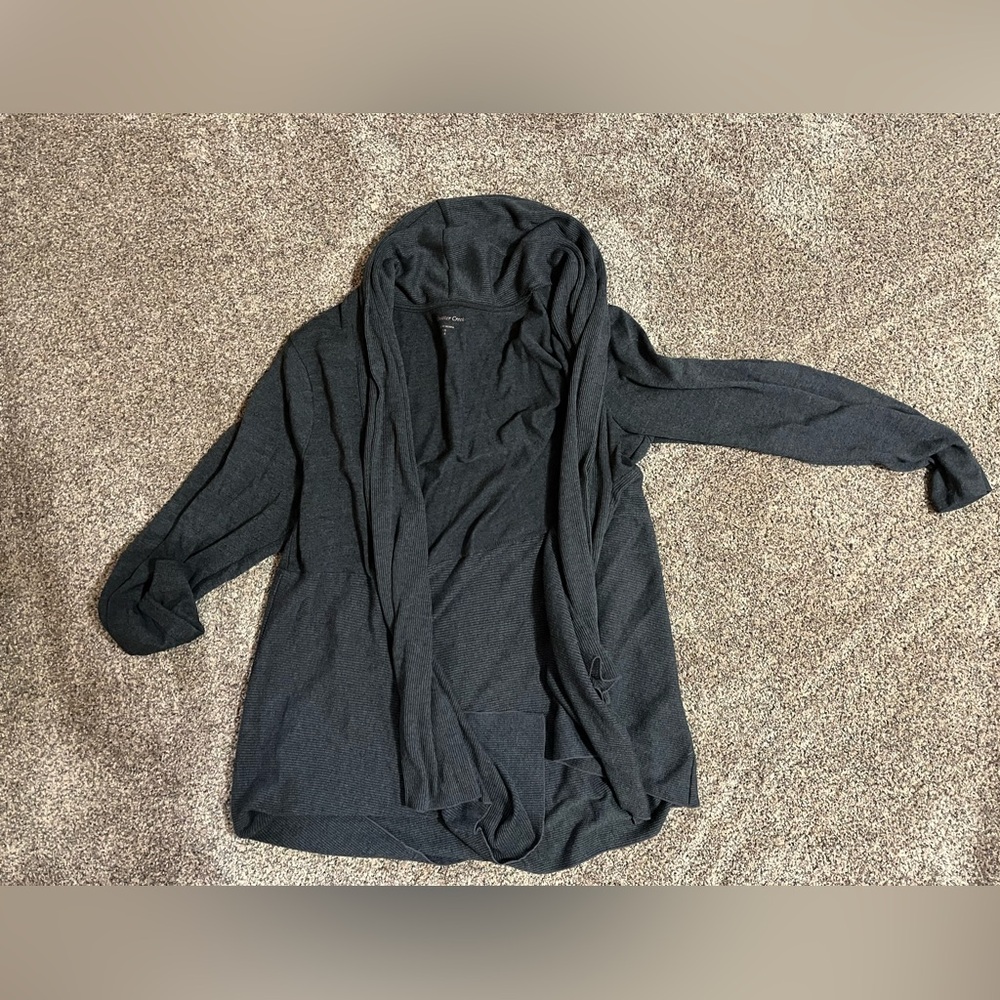 Coldwater Creek Dark Grey Open Cardigan Shawl